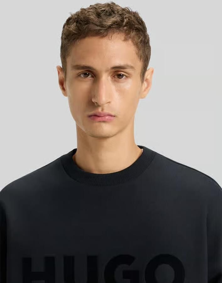 HUGO Regular fit sweatshirt van puur katoen model 'Dinex'