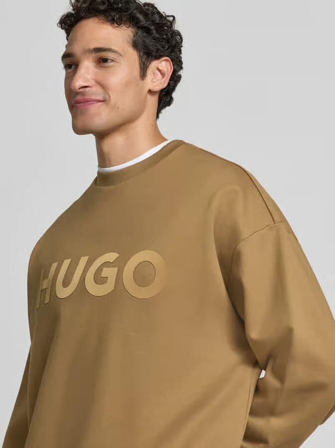 HUGO Regular fit sweatshirt van puur katoen model 'Dinex'