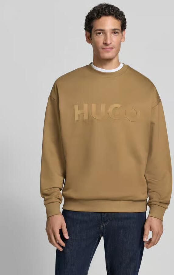 HUGO Regular fit sweatshirt van puur katoen model 'Dinex' - Foto 2