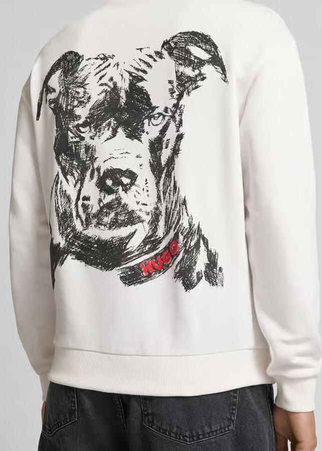 HUGO Regular fit sweatshirt van puur katoen model 'DUBRAXO' - Foto 2