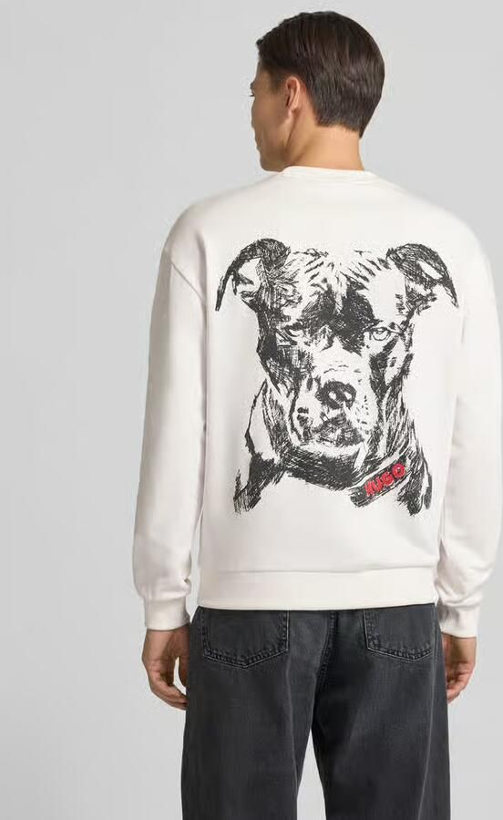 HUGO Regular fit sweatshirt van puur katoen Model 'DUBRAXO' - Foto 3