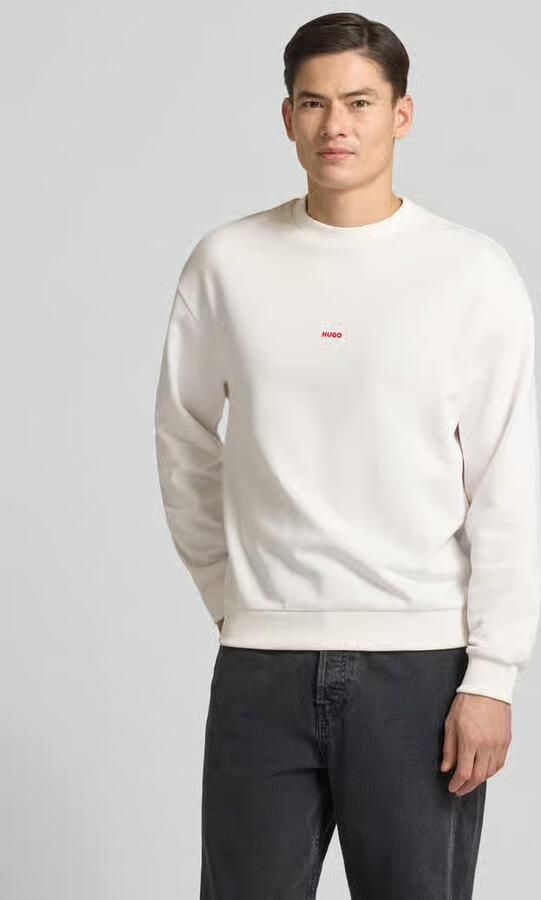 HUGO Regular fit sweatshirt van puur katoen Model 'DUBRAXO' - Foto 4