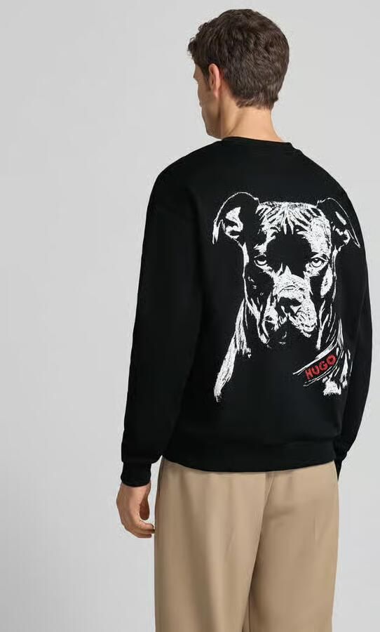 HUGO Regular fit sweatshirt van puur katoen Model 'DUBRAXO' - Foto 4