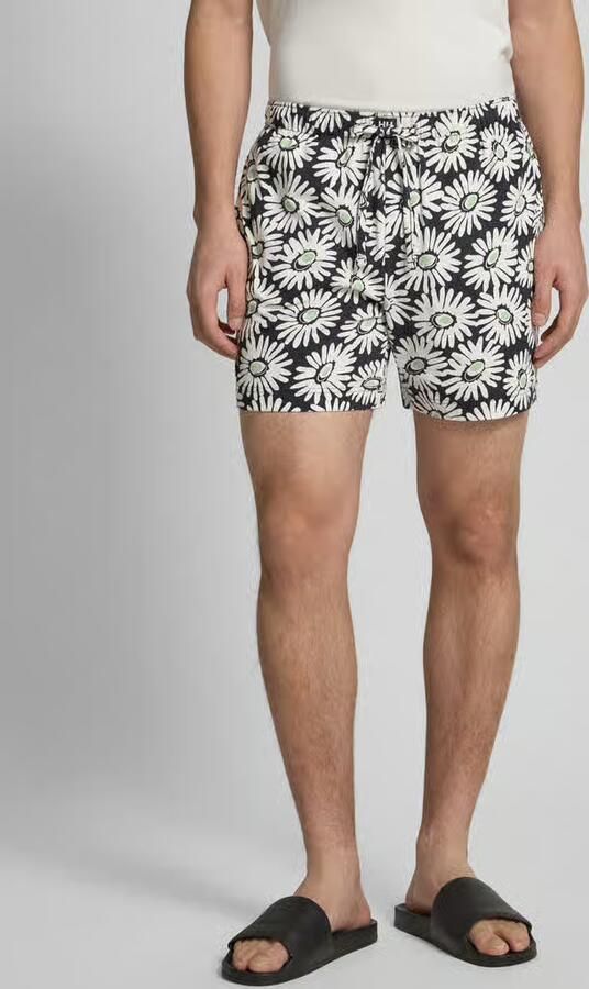 HUGO Regular fit sweatshorts met labelpatch model 'DAZZY' - Foto 4