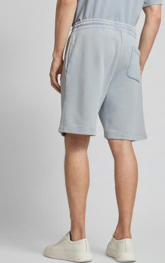 HUGO Regular fit sweatshorts met labelprint model 'Dupaly'