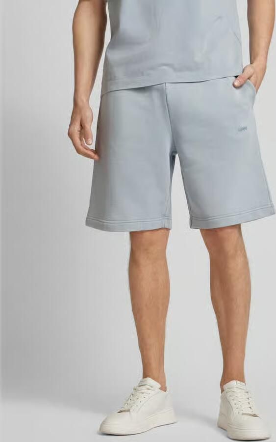 HUGO Regular fit sweatshorts met labelprint model 'Dupaly' - Foto 2