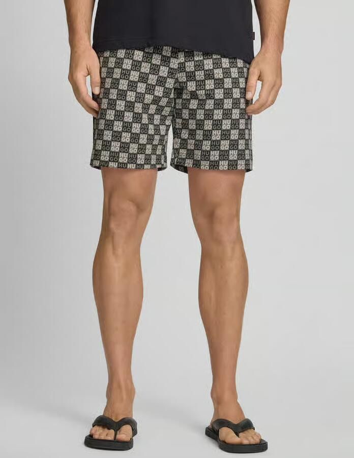 HUGO regular fit sweatshorts met logoprint - Foto 3
