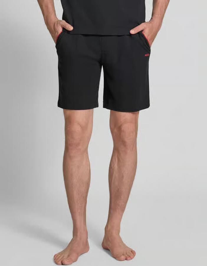 HUGO Regular fit sweatshorts van katoenmix model 'NOAH' - Foto 2