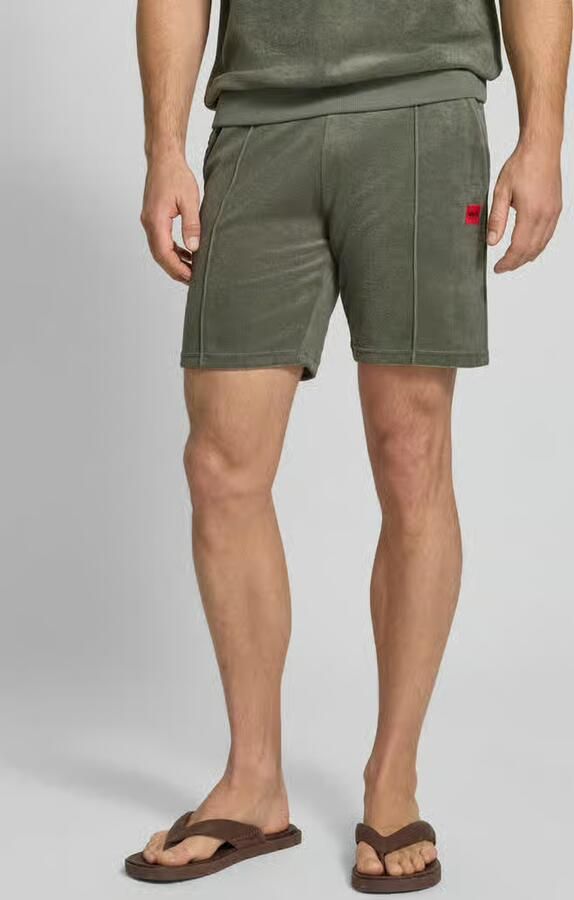 HUGO Regular fit sweatshorts van katoenmix model 'TERRANCE' - Foto 2