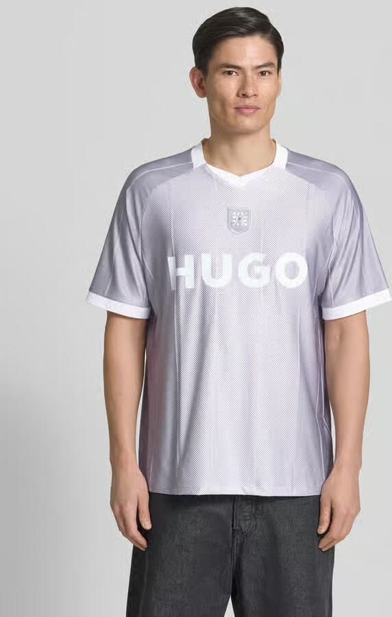 HUGO regular fit T-shirt met labelprint model 'DWILD' - Foto 4