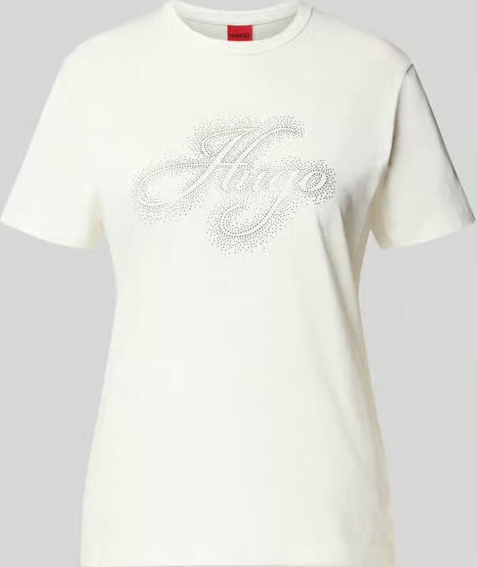 HUGO Regular fit t-shirt met ronde hals model 'Damacia_10'