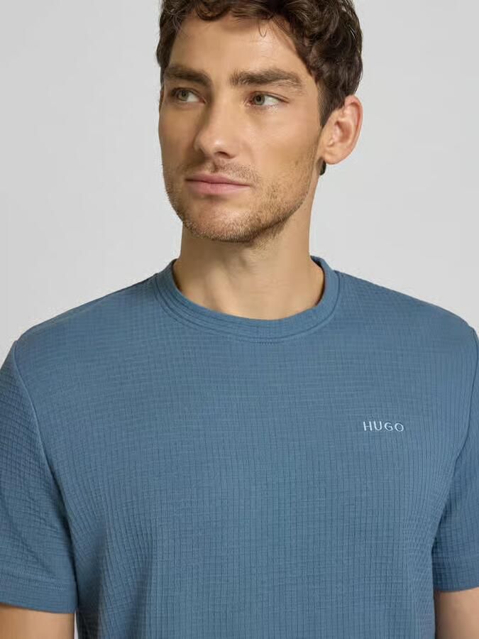 HUGO Regular fit T-shirt van katoenmix model 'AUSTIN' - Foto 2
