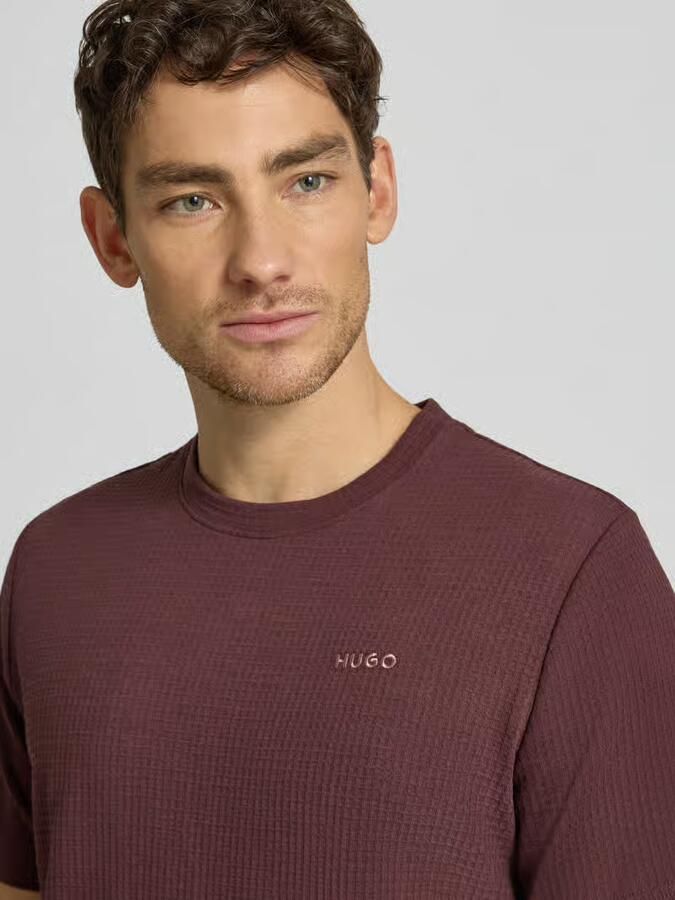 HUGO Regular fit T-shirt van katoenmix model 'AUSTIN' - Foto 2