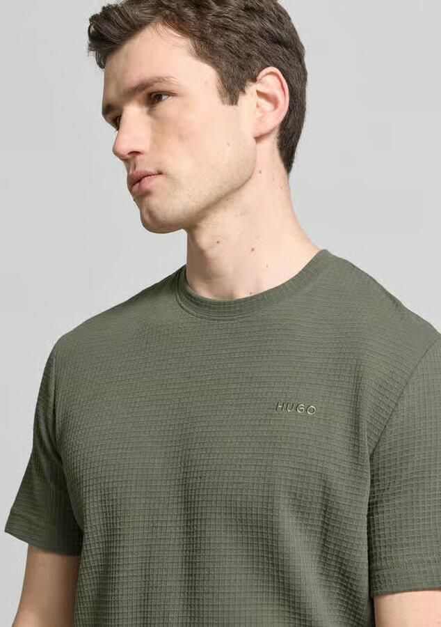 HUGO Regular fit T-shirt van katoenmix model 'AUSTIN'