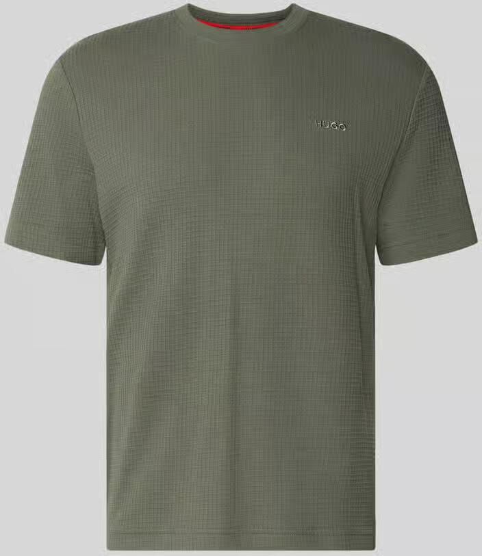 HUGO Regular fit T-shirt van katoenmix model 'AUSTIN' - Foto 2