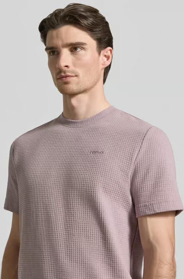 HUGO Regular fit T-shirt van katoenmix model 'AUSTIN'