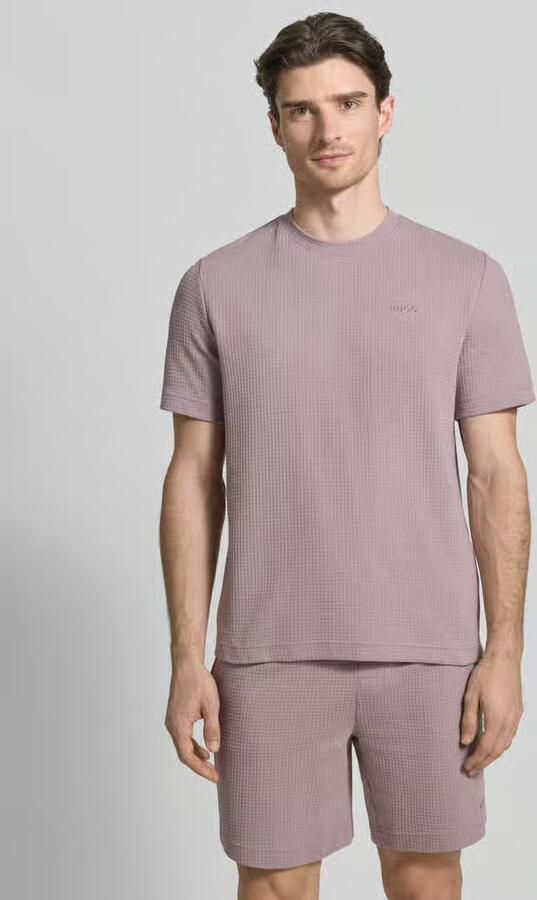 HUGO Regular fit T-shirt van katoenmix model 'AUSTIN' - Foto 3