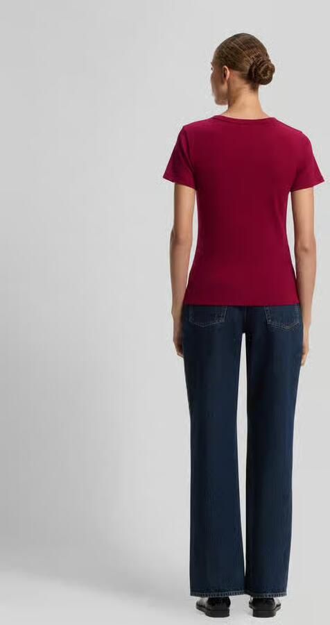 HUGO Regular fit t-shirt van katoenmix model 'Deloris'