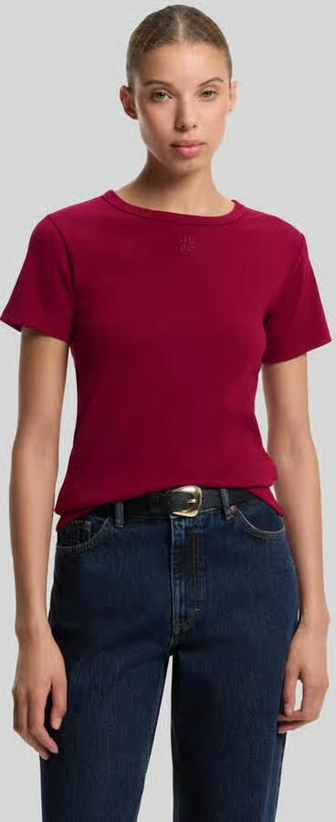 HUGO Regular fit t-shirt van katoenmix model 'Deloris' - Foto 3