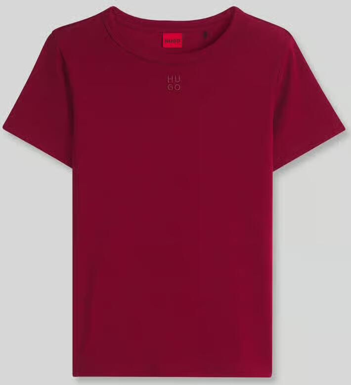 HUGO Regular fit t-shirt van katoenmix model 'Deloris' - Foto 2