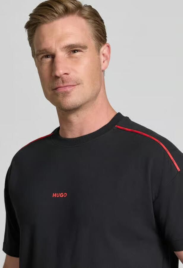 HUGO Regular fit t-shirt van katoenmix model 'NOAH' - Foto 2