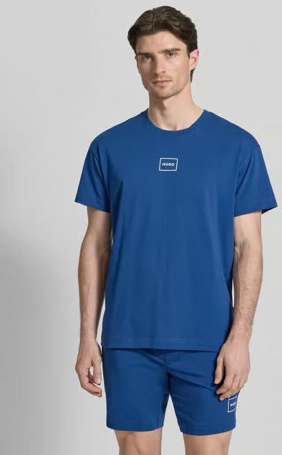 HUGO Regular fit T-shirt van mix van katoen Model 'LAZE T-SHIRT' - Foto 4
