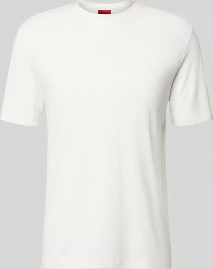 HUGO regular fit T-shirt van mix van lyocell en linnen model 'DULEROSTEE' - Foto 2