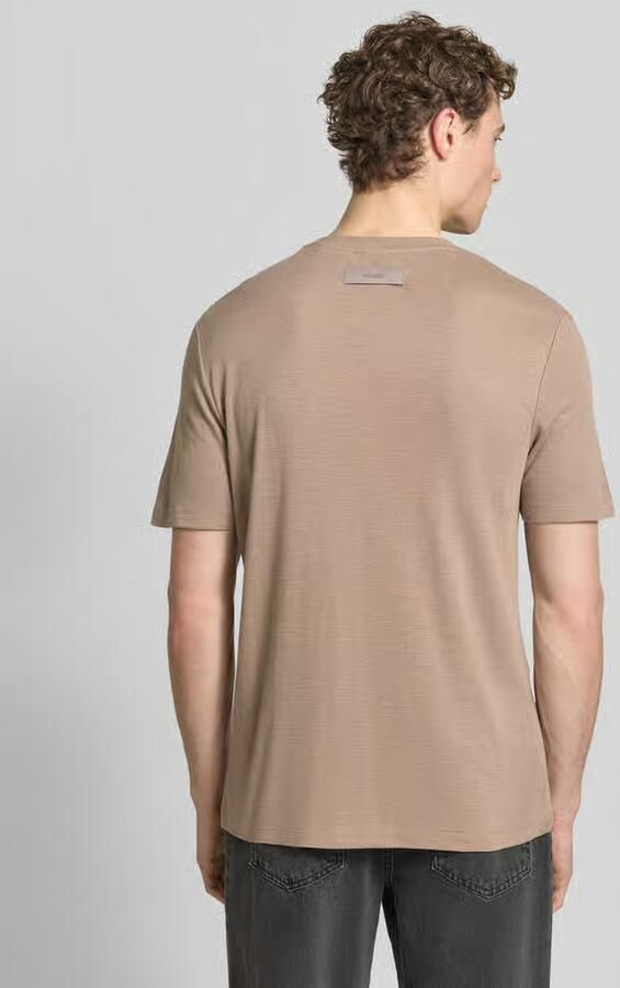 HUGO regular fit T-shirt van mix van lyocell en linnen model 'DULEROSTEE' - Foto 2