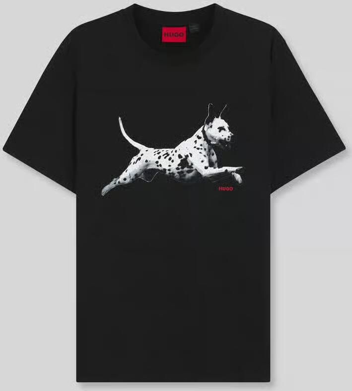 HUGO regular fit T-shirt van puur katoen - Foto 2