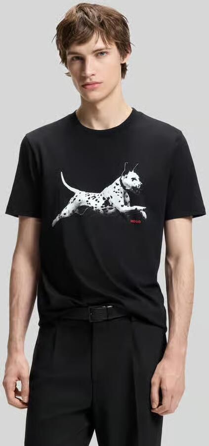 HUGO regular fit T-shirt van puur katoen - Foto 4