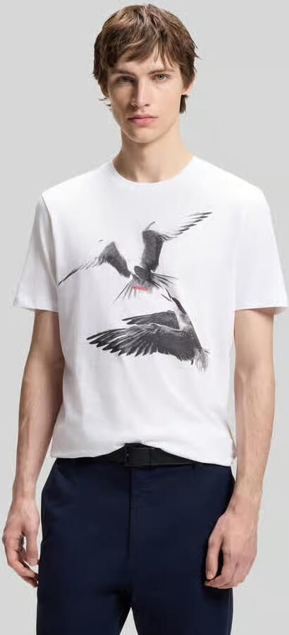 HUGO regular fit T-shirt van puur katoen - Foto 3