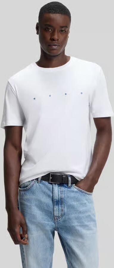 HUGO regular fit T-shirt van puur katoen - Foto 3
