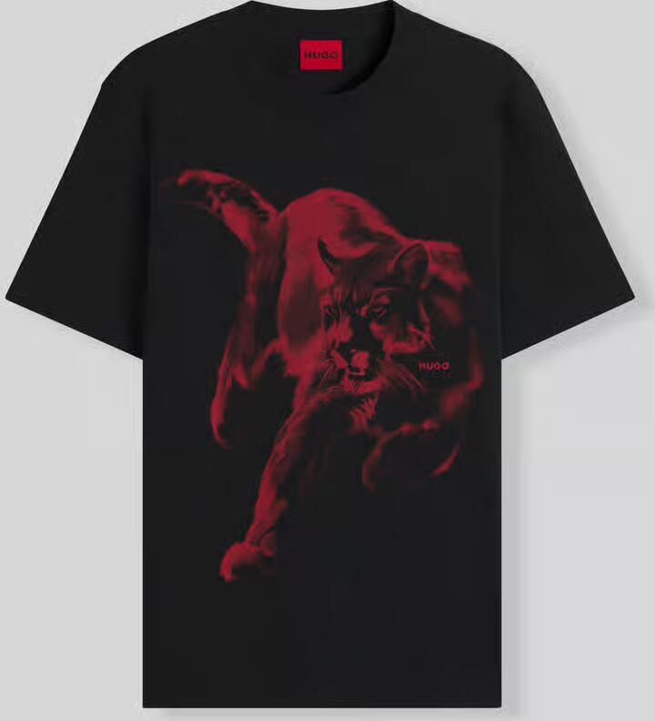 HUGO Regular fit t-shirt van puur katoen model 'Daffilo'