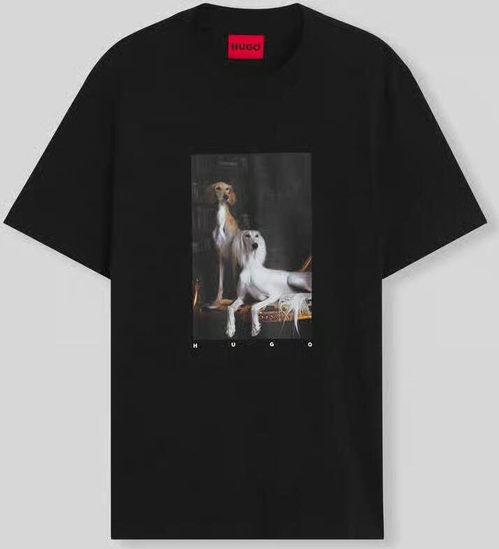 HUGO Regular fit t-shirt van puur katoen model 'Daffilo'