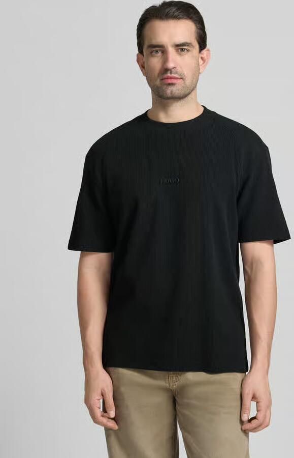 HUGO Regular fit T-shirt van puur katoen model 'DAFFL' - Foto 4