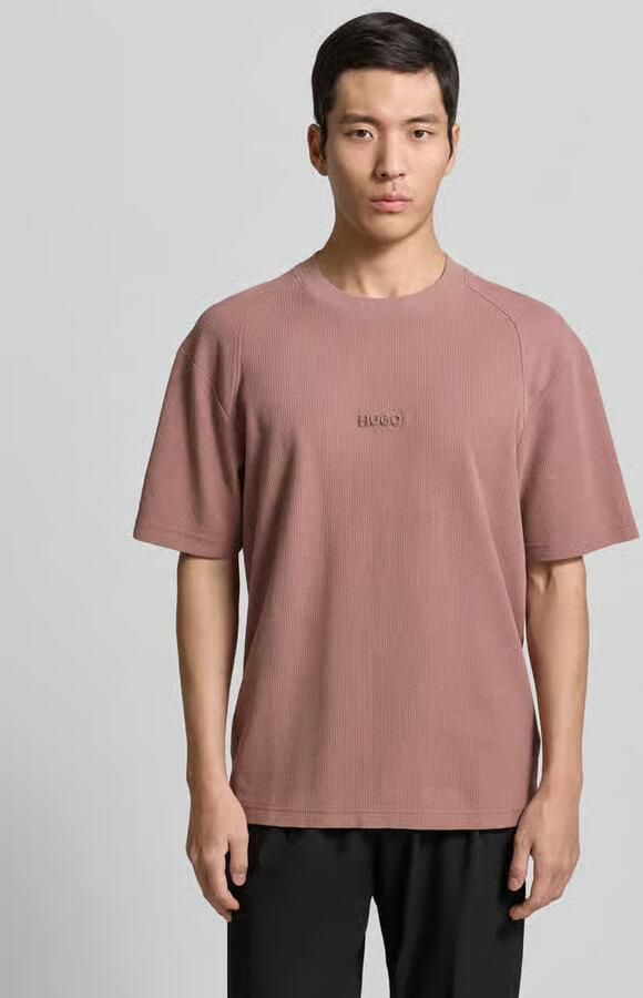 HUGO Regular fit T-shirt van puur katoen Model 'DAFFL' - Foto 2