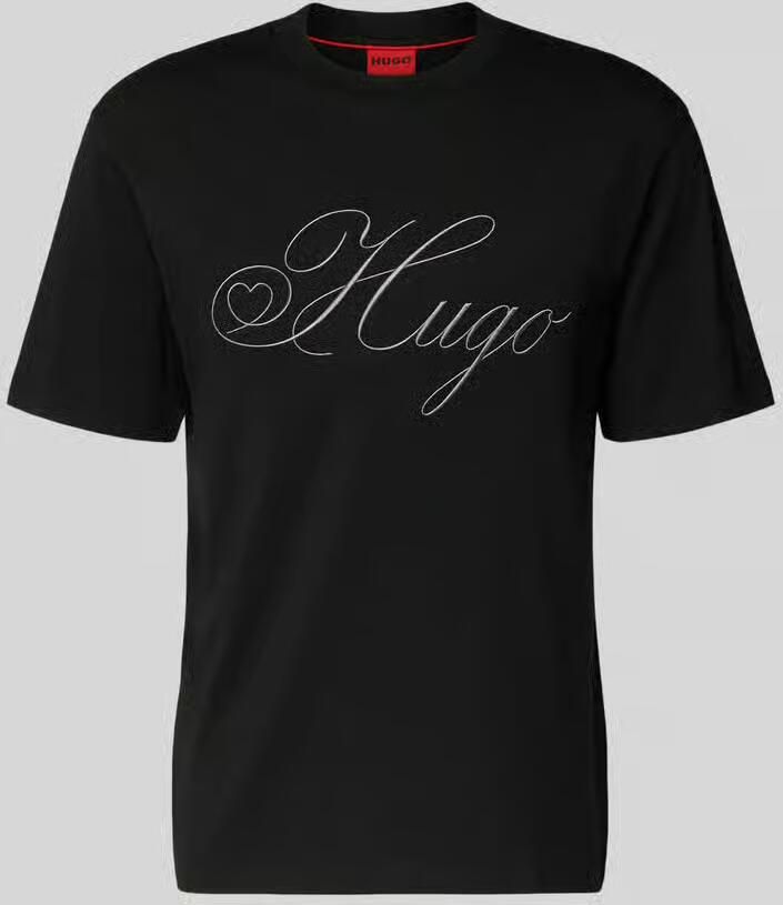 HUGO Regular fit T-shirt van puur katoen model 'DALENT'