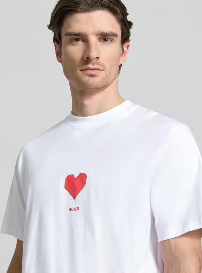 HUGO Regular fit T-shirt van puur katoen model 'DALENTIN' - Foto 2