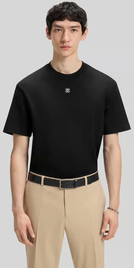 HUGO Regular fit T-shirt van puur katoen model 'DALILE' - Foto 4