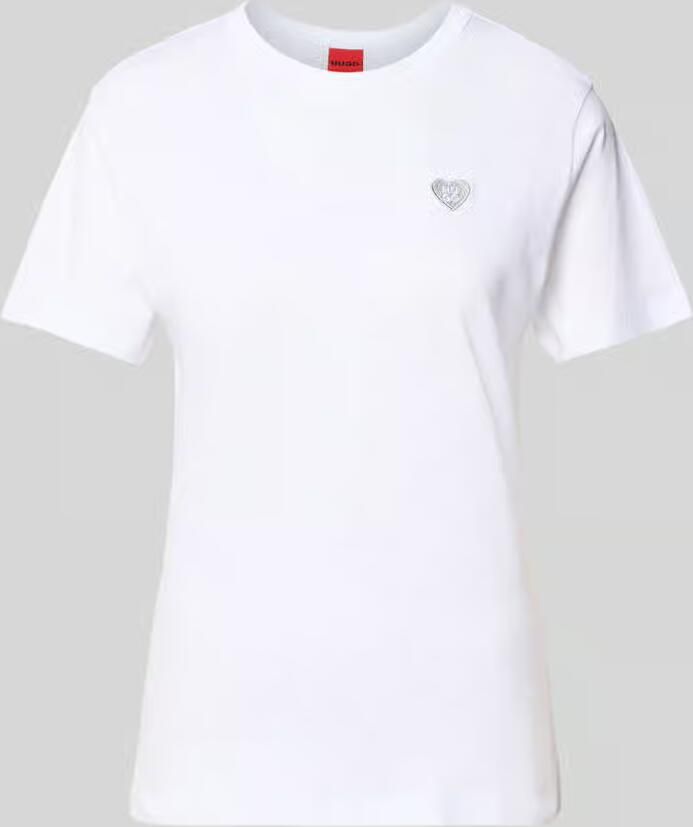 HUGO Regular fit t-shirt van puur katoen model 'Damacia_9' - Foto 2