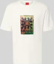 HUGO regular fit T-shirt van puur katoen model 'DAMORU'