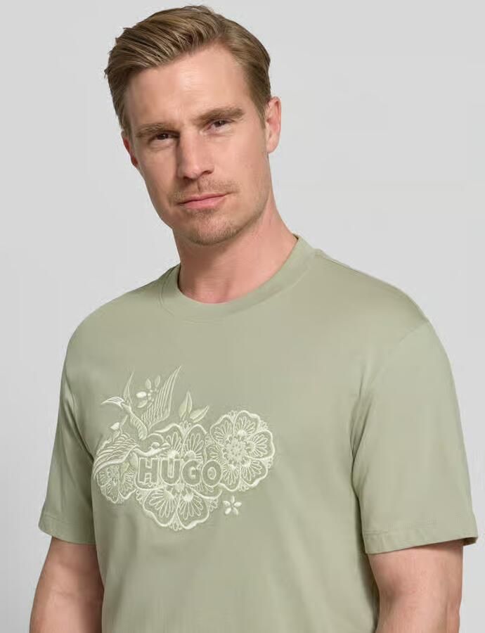 HUGO regular fit T-shirt van puur katoen model 'DANGEN' - Foto 2