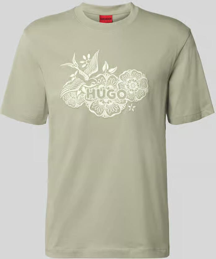 HUGO regular fit T-shirt van puur katoen model 'DANGEN' - Foto 3