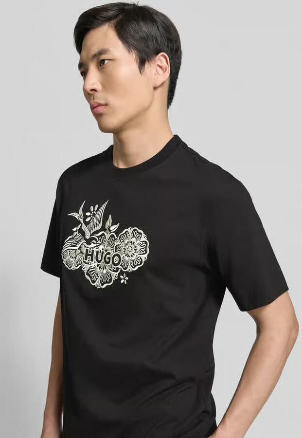 HUGO regular fit T-shirt van puur katoen model 'DANGEN' - Foto 3
