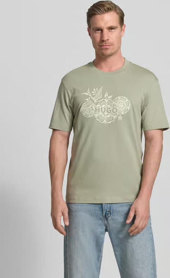 HUGO regular fit T-shirt van puur katoen model 'DANGEN' - Foto 4