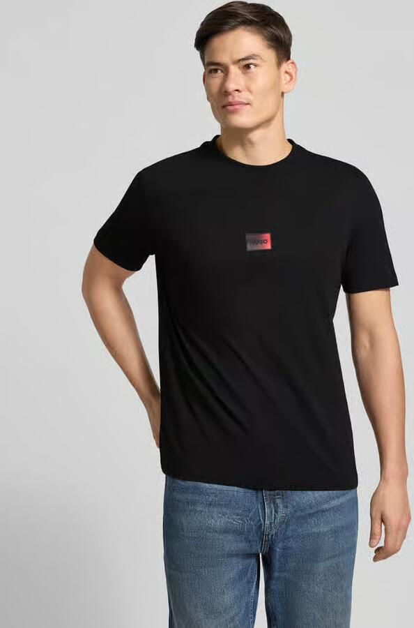 HUGO Regular fit T-shirt van puur katoen model 'DANOTIE' - Foto 3