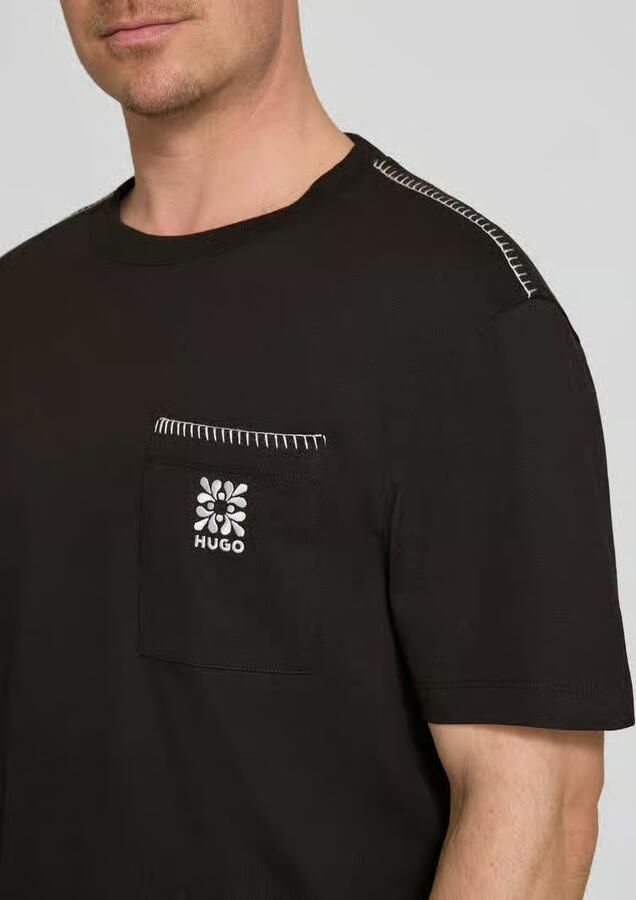 HUGO regular fit T-shirt van puur katoen model 'DARRO'