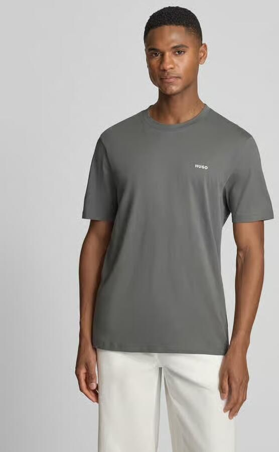 HUGO regular fit T-shirt van puur katoen model 'DERO222' - Foto 4