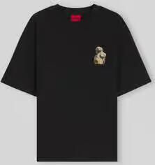 HUGO Regular fit t-shirt van puur katoen model 'Detzi'