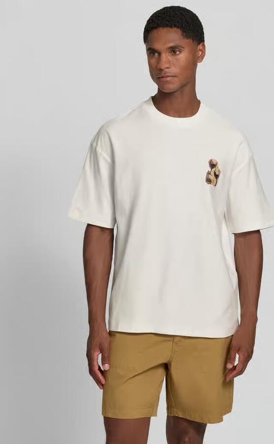 HUGO Regular fit t-shirt van puur katoen model 'Detzi' - Foto 4
